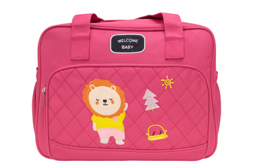 Baby Diaper Bag Bear (Pink)