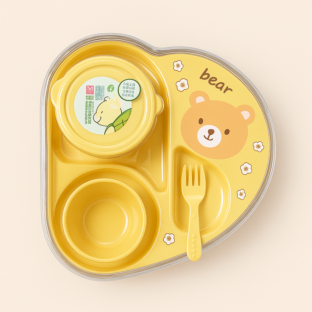 Baby Feeding Set (4 Pcs) Teddy Bear