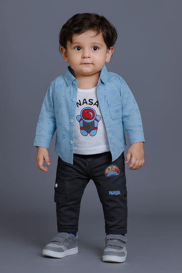 Kids Play Suit  ( 3 Piece Blue Suit )