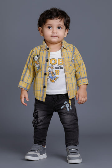 Kids Playsuit ( 3 Piece Yellow)