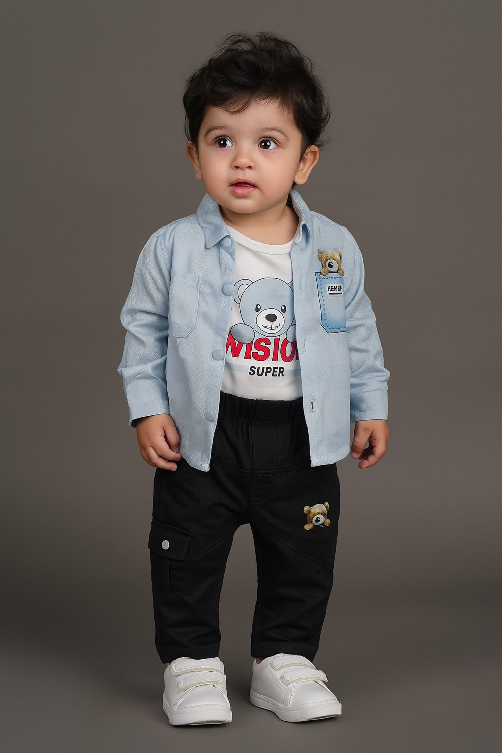Kids Play Suit  ( 3 Piece Blue Suit )