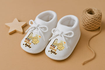 Newborn Booties White